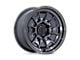 Black Rhino Mondo Matte Gunmetal with Gloss Gray Lip 6-Lug Wheel; 17x9; -38mm Offset (14-18 Sierra 1500)