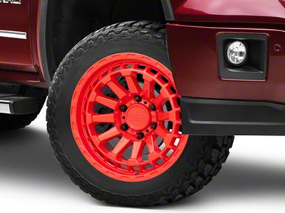 Black Rhino Raid Gloss Red 6-Lug Wheel; 20x9.5; 12mm Offset (14-18 Sierra 1500)