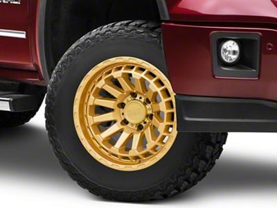 Black Rhino Raid Gold 6-Lug Wheel; 17x8.5; 0mm Offset (14-18 Sierra 1500)