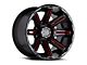 Black Rhino Rampage Gloss Black with Red Inner Lip 6-Lug Wheel; 20x12; -44mm Offset (14-18 Sierra 1500)