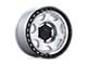 Black Rhino Voyager Silver Machined Face with Matte Black Lip 6-Lug Wheel; 17x8.5; 0mm Offset (14-18 Sierra 1500)