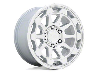 Black Rhino Rotor Gloss Silver 6-Lug Wheel; 17x8.5; 12mm Offset (14-18 Silverado 1500)