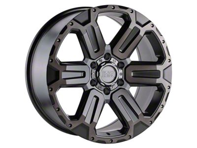 Black Rhino Wanaka Matte Gunmetal with Brushed Face and Gunmetal Tint 6-Lug Wheel; 20x9; 12mm Offset (14-18 Silverado 1500)