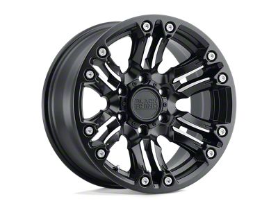 Black Rhino Asagai Matte Black and Machined with Stainless Bolts 6-Lug Wheel; 18x9.5; 12mm Offset (15-20 F-150)