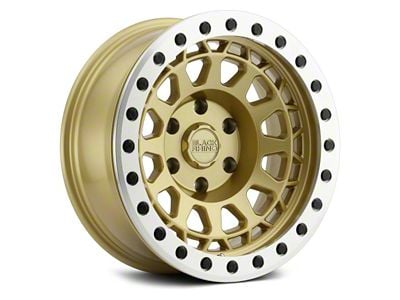 Black Rhino Primm Beadlock Matte Gold with Machined Ring 6-Lug Wheel; 17x8.5; 0mm Offset (15-20 F-150)