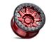 Black Rhino Rift Beadlock Candy Red with Black Ring 6-Lug Wheel; 17x8.5; 0mm Offset (15-20 F-150)