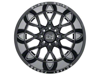 Black Rhino Grimlock Gloss Black Milled 8-Lug Wheel; 20x9.5; 12mm Offset (15-19 Silverado 2500 HD)