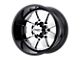 Black Rhino Labyrinth Gloss Black with Machined Face and Milling 8-Lug Wheel; 17x9.5; -18mm Offset (15-19 Silverado 2500 HD)