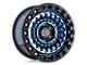 Black Rhino Sentinel Cobalt Blue with Black Ring 8-Lug Wheel; 17x8.5; -18mm Offset (15-19 Silverado 3500 HD SRW)