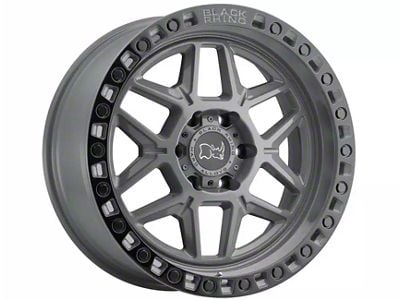 Black Rhino Kelso Battleship Gray with Black Ring 6-Lug Wheel; 20x9; -12mm Offset (15-20 Tahoe)