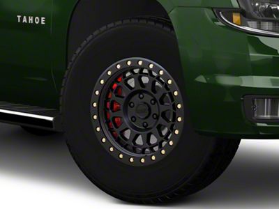 Black Rhino Primm Matte Black with Brass Bolts 6-Lug Wheel; 17x8.5; 0mm Offset (15-20 Tahoe)