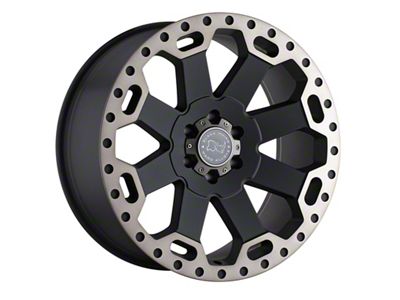 Black Rhino Warlord Matte Black with Machined Dark Tint 6-Lug Wheel; 18x8; 35mm Offset (15-20 Yukon)