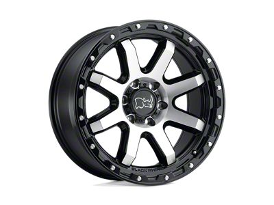 Black Rhino Coyote Gloss Black Machined and Stainless Bolts 8-Lug Wheel; 17x9; 6mm Offset (17-22 F-250 Super Duty)