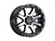 Black Rhino Coyote Gloss Black Machined and Stainless Bolts 8-Lug Wheel; 17x9; 6mm Offset (17-22 F-250 Super Duty)