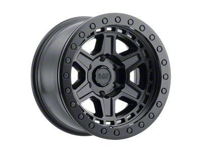 Black Rhino Reno Beadlock Matte Black with Black Bolts 6-Lug Wheel; 17x8.5; 0mm Offset (99-06 Sierra 1500)