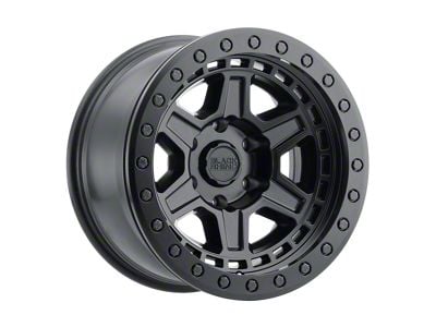 Black Rhino Reno Beadlock Matte Black with Black Bolts 6-Lug Wheel; 17x8.5; 0mm Offset (07-13 Silverado 1500)