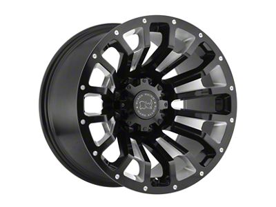 Black Rhino Pinatubo Gloss Black Milled 8-Lug Wheel; 20x12; -44mm Offset (11-16 F-350 Super Duty SRW)