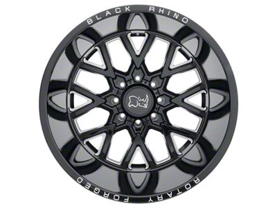 Black Rhino Grimlock Gloss Black Milled 8-Lug Wheel; 20x9.5; 12mm Offset (20-24 Silverado 3500 HD SRW)