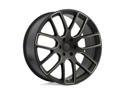 Black Rhino Kunene Matte Black with Dark Tint Milled Spokes 6-Lug Wheel; 24x10; 25mm Offset (2024 Ranger)