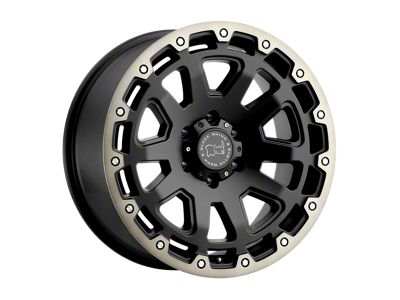 Black Rhino Razorback Matte Black with Machined Dark Tint Lip 6-Lug Wheel; 20x12; -44mm Offset (24-25 Ranger)