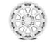 Black Rhino Rotor Gloss Silver 6-Lug Wheel; 18x9; 12mm Offset (2024 Ranger)