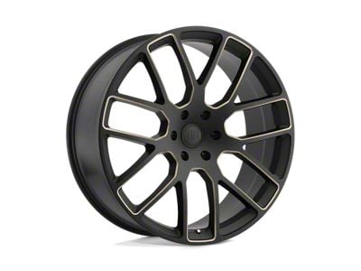 Black Rhino Kunene Matte Black with Dark Tint Milled Spokes 6-Lug Wheel; 20x9; 15mm Offset (91-96 Dakota)