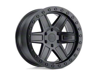 Black Rhino Attica Matte Black with Black Ring 5-Lug Wheel; 17x9; 0mm Offset (94-01 RAM 1500)