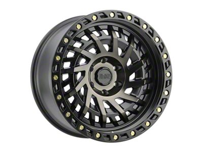 Black Rhino Shredder Matte Black with Machined Dark Tint 5-Lug Wheel; 17x9; 0mm Offset (94-01 RAM 1500)