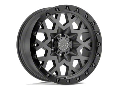 Black Rhino Sprocket Matte Gunmetal with Black Ring 5-Lug Wheel; 18x9.5; 0mm Offset (94-01 RAM 1500)