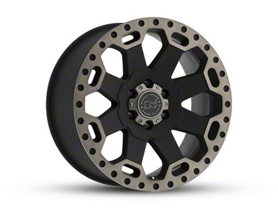 Black Rhino Warlord Matte Black with Machined Dark Tint Lip 5-Lug Wheel; 20x9; 0mm Offset (94-01 RAM 1500)