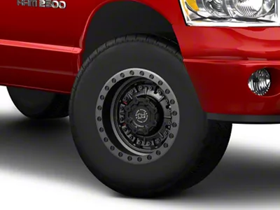 Black Rhino Abrams Textured Matte Gunmetal 8-Lug Wheel; 17x9.5; -18mm Offset (94-02 RAM 2500)