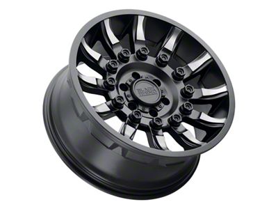 Black Rhino Mission Matte Black with Machined Tinted Spokes 8-Lug Wheel; 18x9; -18mm Offset (94-02 RAM 3500 SRW)