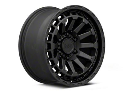 Black Rhino Raid Matte Black 6-Lug Wheel; 17x8.5; 0mm Offset (97-04 Dakota)