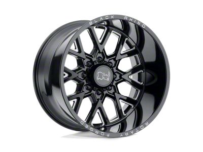 Black Rhino Grimlock Gloss Black and Milled 8-Lug Wheel; 22x11.5; -44mm Offset (99-07 F-250 Super Duty)
