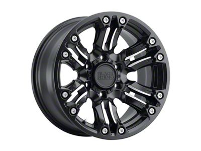 Black Rhino Asagai Matte Black Machined with Stainless Bolts 6-Lug Wheel; 18x9.5; -18mm Offset (99-06 Sierra 1500)