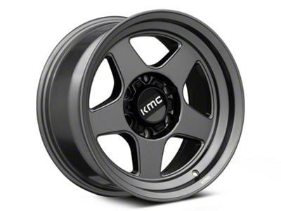 KMC Lobo Matte Anthracite 6-Lug Wheel; 17x8.5; -10mm Offset (99-06 Sierra 1500)