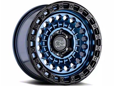 Black Rhino Sentinel Cobalt Blue with Black Ring 6-Lug Wheel; 20x9.5; 12mm Offset (99-06 Sierra 1500)