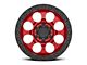 Black Rhino Riot Candy Red with Black Ring 6-Lug Wheel; 17x8.5; -30mm Offset (99-06 Silverado 1500)