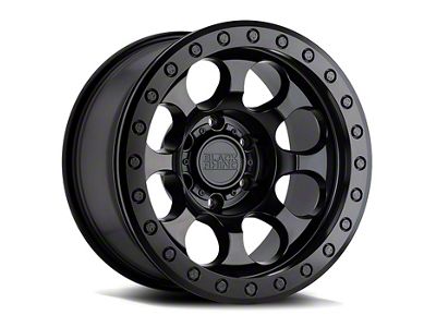 Black Rhino Riot Beadlock Matte Black 6-Lug Wheel; 17x8.5; 0mm Offset (99-06 Silverado 1500)