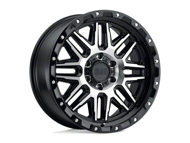 Black Rhino Alamo Gloss Black Machined with Stainless Bolts 6-Lug Wheel; 18x9; 12mm Offset (15-22 Colorado)