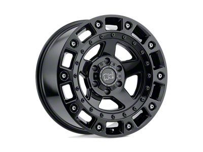 Black Rhino Cinco Gloss Black with Stainless Bolt 6-Lug Wheel; 20x9.5; 12mm Offset (15-22 Canyon)