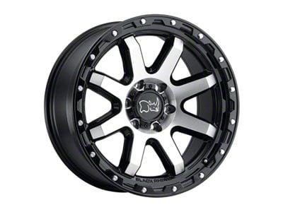 Black Rhino Coyote Gloss Black Machined 6-Lug Wheel; 18x9; 12mm Offset (23-25 Canyon)