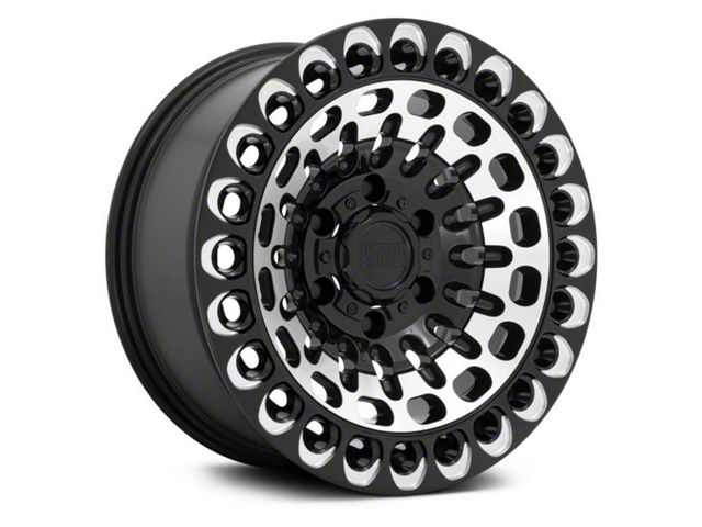 Black Rhino Labyrinth Gloss Black Machined 6-Lug Wheel; 17x9.5; 12mm Offset (23-24 Canyon)