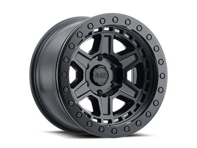 Black Rhino Reno Beadlock Matte Black with Black Bolts 6-Lug Wheel; 17x8.5; 0mm Offset (23-25 Canyon)