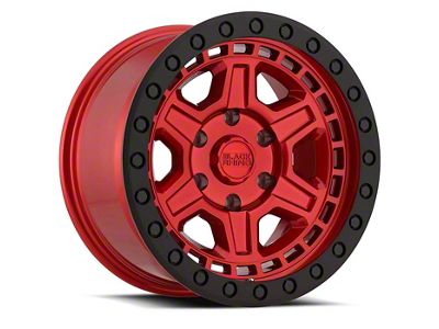 Black Rhino Reno Candy Red with Black Bolts 6-Lug Wheel; 17x9; 0mm Offset (23-24 Canyon)