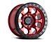 Black Rhino Riot Candy Red with Black Ring 6-Lug Wheel; 17x9; -18mm Offset (23-24 Canyon)