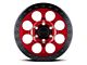 Black Rhino Riot Candy Red with Black Ring 6-Lug Wheel; 17x9; -18mm Offset (23-24 Canyon)
