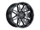 Black Rhino Rush Gloss Black with Milled Spokes 6-Lug Wheel; 18x9.5; 12mm Offset (15-22 Canyon)