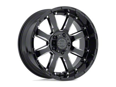 Black Rhino Sierra Gloss Black Milled 6-Lug Wheel; 22x10; -12mm Offset (23-24 Canyon)