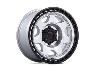 Black Rhino Voyager Silver Machined Face with Matte Black Lip 6-Lug Wheel; 17x8.5; -10mm Offset (23-24 Canyon)